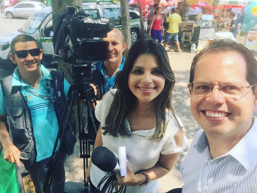 Equipe de filmagem Centro América